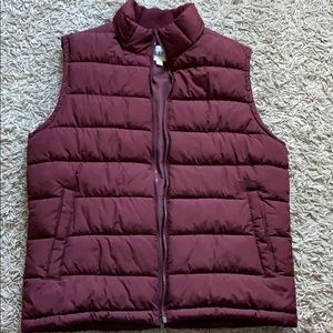 Burgundy Gap vest.